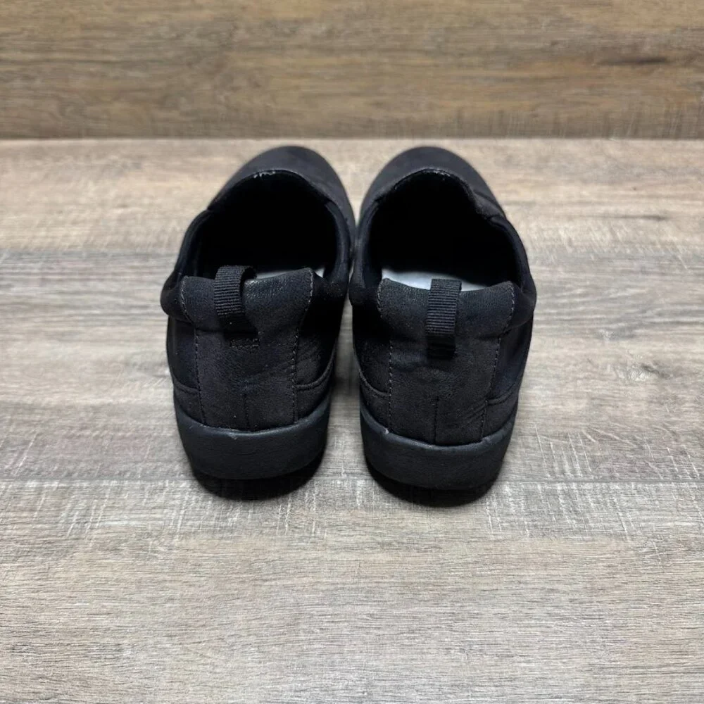 Clarks Cloudsteppers Sillian Paz Black Textile Slip On Loafers Women's Size 10